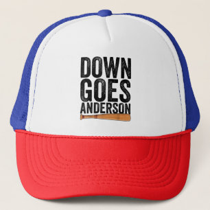 DOWN GOES ANDERSON FUNNY BASEBALL Geschenk ANDERSO Truckerkappe