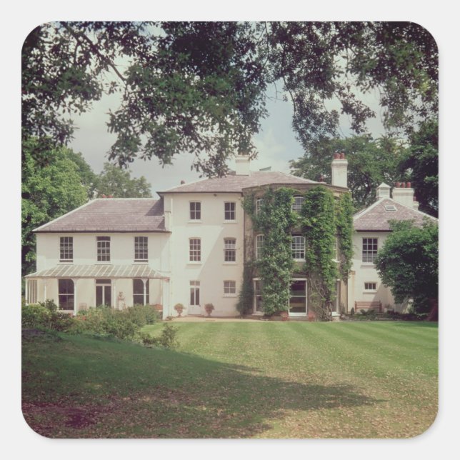 Down House, die Zuhause von Charles Darwin Quadratischer Aufkleber (Vorderseite)