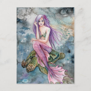 Down in Atlantis - Mermaid Postcard Postkarte