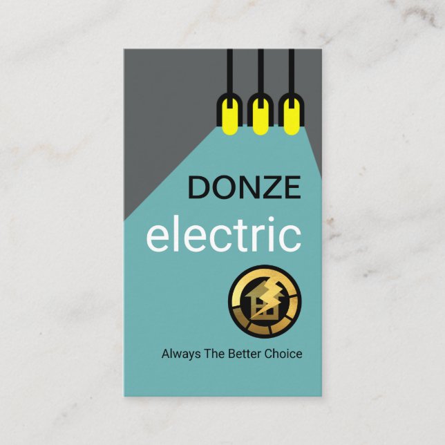 Down Lights Shinning In Power Outage  Visitenkarte (Vorderseite)