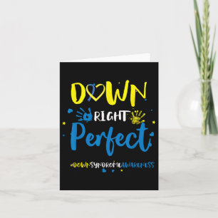 Down Right Perfect - Down Syndrome Awareness Ribbo Karte