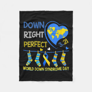 Down Right Perfect - World Down Syndrome Awareness Fleecedecke