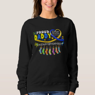 Down-Syndrom-Bewusstsein Stolz-Papa Sohn Tochter M Sweatshirt