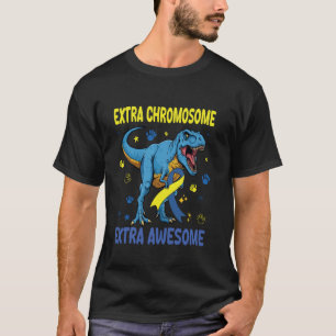 Down-Syndrom-Bewusstsein T-Rex Dinosaurier Extra-C T-Shirt