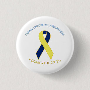 Down-Syndrom Bewusstseins-Knopf Button