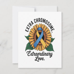 Down-Syndrom-Bewusstseins-Sonnenblume Feiertagskarte