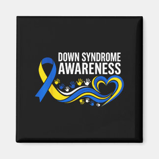 Down-Syndrom-Bewusstseins-Suower-Band Inklusion Magnet