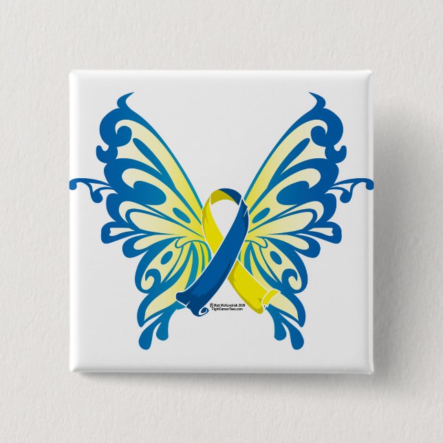 Down-Syndrom Butterfly Button (Vorderseite)