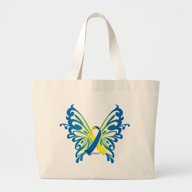 Down-Syndrom Butterfly Jumbo Stoffbeutel (Vorne)