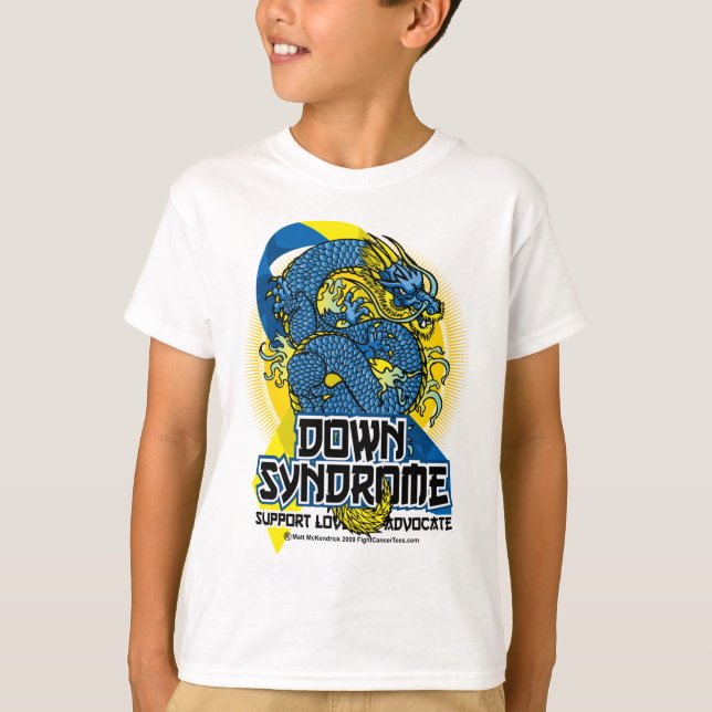 Down-Syndrom Drache T-Shirt (Vorderseite)