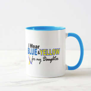 Down-Syndrom I Abnutzung blau u. gelb für meine Tasse