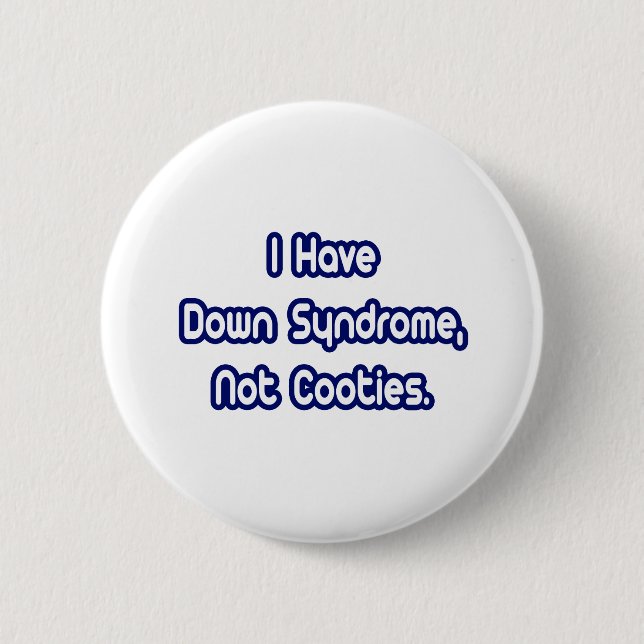 Down-Syndrom...Keine Gebühren Button (Vorderseite)