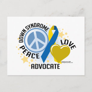 Down Syndrom Liebe Advocate Postkarte