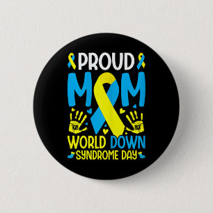 Down-Syndrom Mama Ribbon World-Down-Syndrom Button