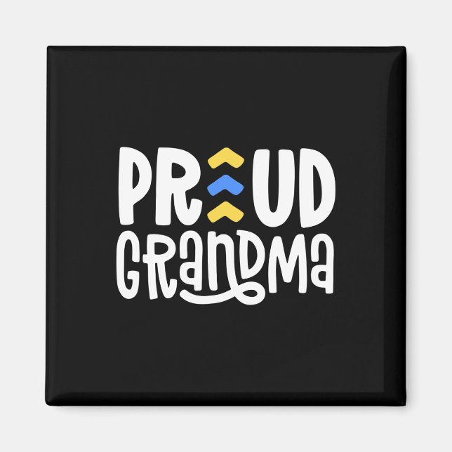 Down-Syndrom Oma Awareness-Geschenk Lucky Arrows Magnet (Vorne)