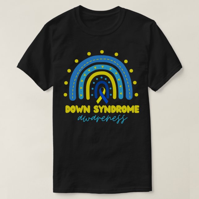 Down-Syndrom Regenbogen 9 T-Shirt (Design vorne)