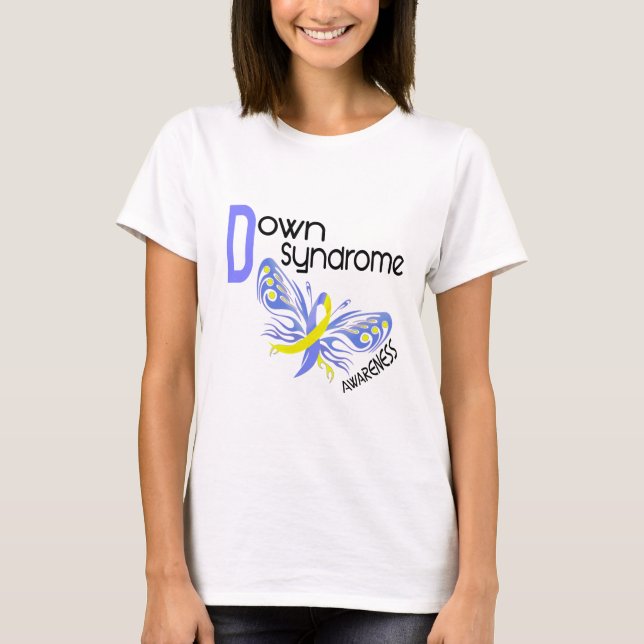 Down-Syndrom SCHMETTERLING 3,1 T-Shirt (Vorderseite)