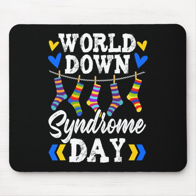 Down Syndrom Socken Down Syndrome Awareness 2 Mousepad (Vorne)