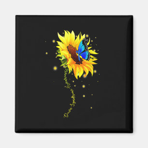 Down Syndrom Sonnenblume T Shirt Geschenk Gelb Bla Magnet