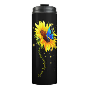 Down Syndrom Sonnenblume T Shirt Geschenk Gelb Bla Thermosbecher