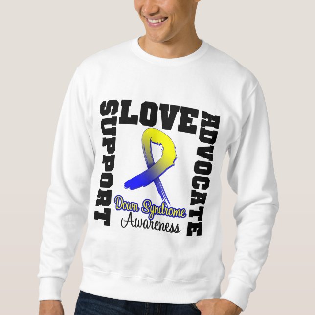 Down-Syndrom Stützanwalt-Liebe Sweatshirt (Vorderseite)