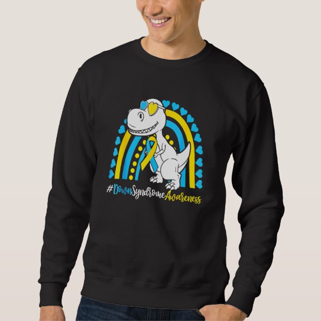 Down Syndrom T Rex Dinosaurier Boys Kids Trisomy T Sweatshirt (Vorderseite)