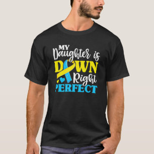 Down Syndrom Tochter Trisomy Awareness Mama Vater T-Shirt