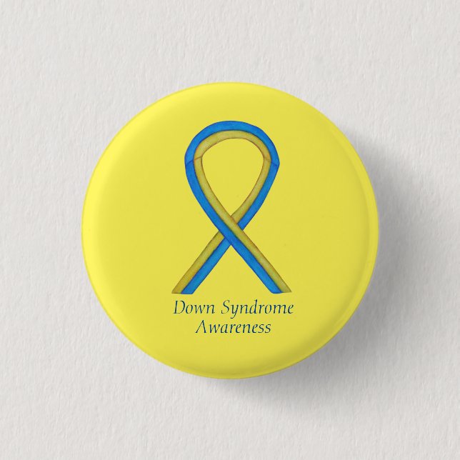 Down Syndrome Art Awareness Ribbon Button Button (Vorderseite)