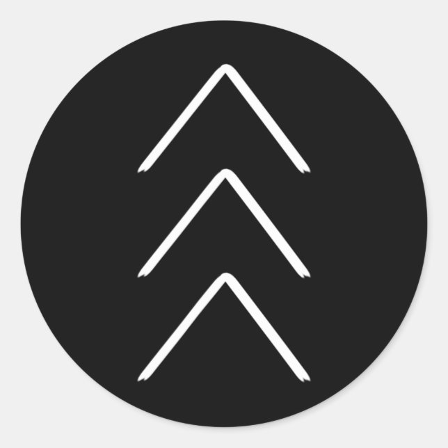 Down Syndrome Awareness 3 Arrow Support Runder Aufkleber (Vorderseite)