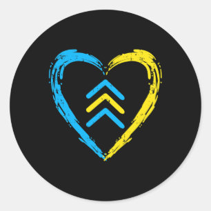 Down Syndrome Awareness Arrows Trisomy 21 T21 Men Runder Aufkleber