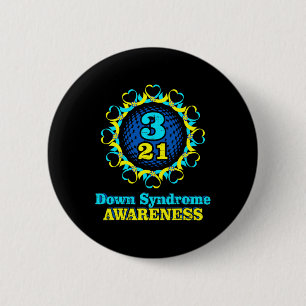 Down Syndrome Awareness Blue Yellow 3 21 Button