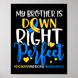 Down Syndrome Awareness Brother ist unten rechts P Poster