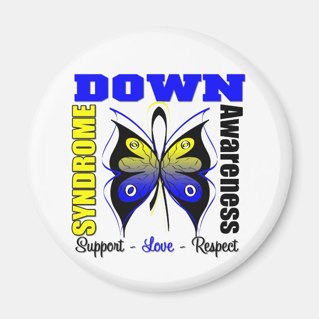 Down Syndrome Awareness Butterfly Magnet (Vorne)
