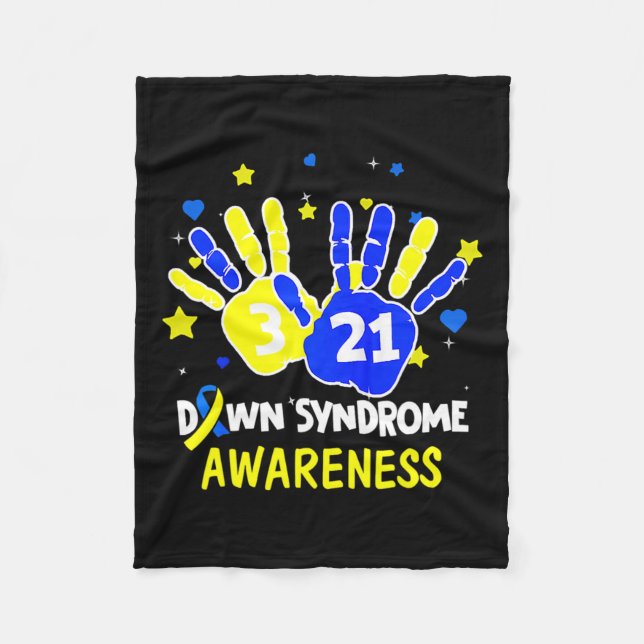 Down Syndrome Awareness Costume März 21 Gift Teac Fleecedecke (Vorderseite)