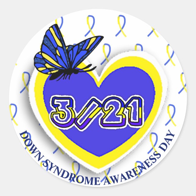 Down Syndrome Awareness Day Aufkleber März 21 (Vorderseite)