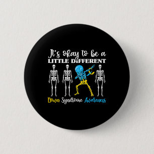 Down Syndrome Awareness Day Dabbing Kinderskelett Button