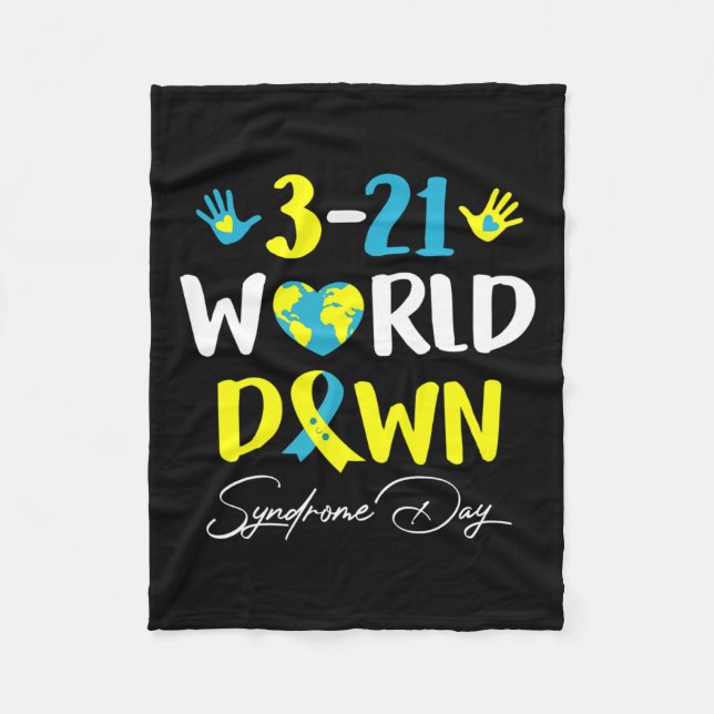Down Syndrome Awareness Day Extra Chromosome Fleecedecke (Vorderseite)