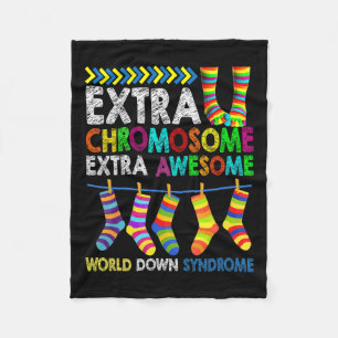 Down Syndrome Awareness Extra Chromosome Extra Awe Fleecedecke