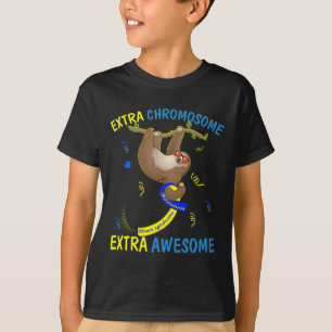 Down Syndrome Awareness Extra Phantastische Sloth  T-Shirt