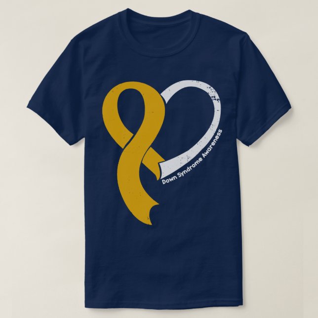 Down Syndrome Awareness HOMES Liebe Herz Ribbon Ha T-Shirt (Design vorne)