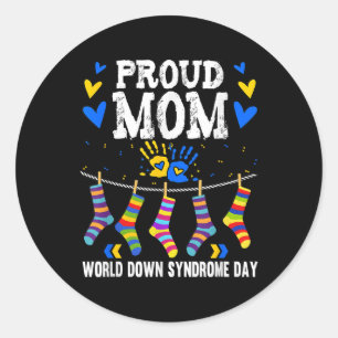 Down Syndrome Awareness Mama Runder Aufkleber