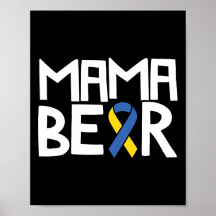Down Syndrome Awareness Mama T21 Day Women Poster