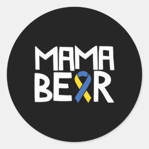Down Syndrome Awareness Mama T21 Day Women Runder Aufkleber