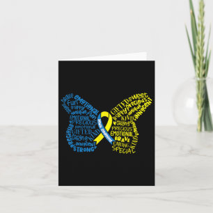 Down Syndrome Awareness Month Butterfly Word Cloud Karte