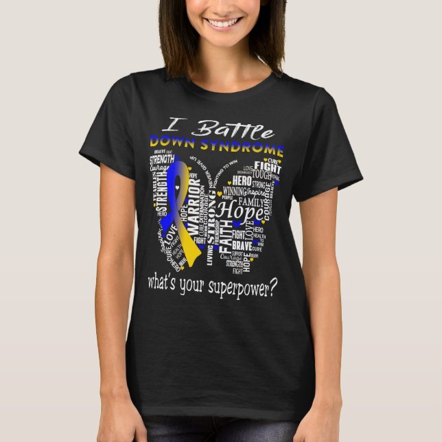 Down Syndrome Awareness Month Ribbon Gifts T-Shirt (Vorderseite)