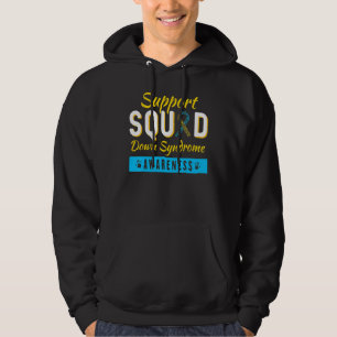 Down Syndrome Awareness Month Ribbon Support Squad Hoodie