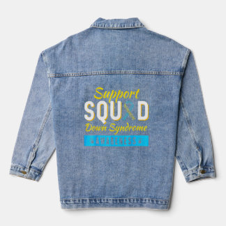 Down Syndrome Awareness Month Ribbon Support Squad Jeansjacke