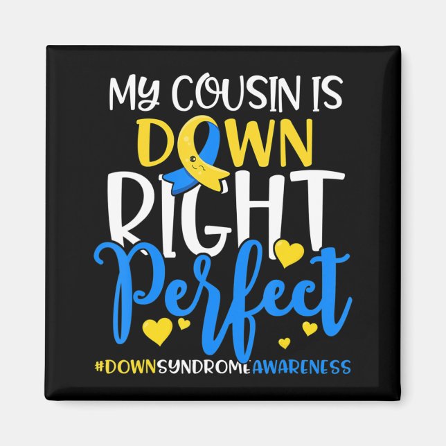 Down Syndrome Awareness My Nephew is Down Right Pe Magnet (Vorne)