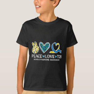 Down Syndrome Awareness Peace Liebe T21 Wdsd Women T-Shirt