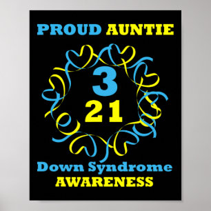 Down Syndrome Awareness Proud Auntie Poster